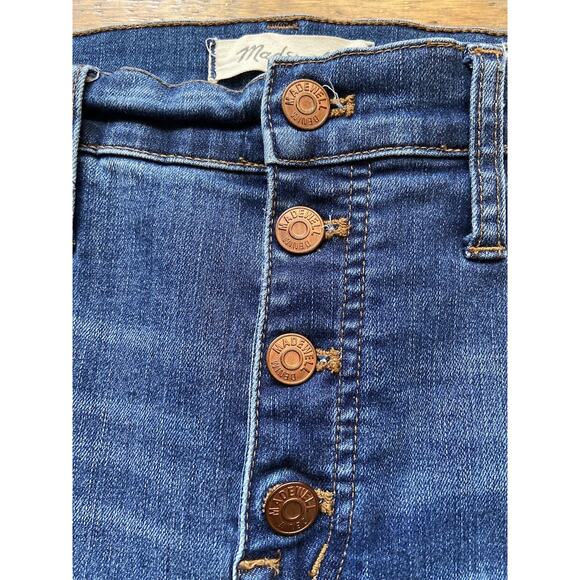 MADEWELL ‘10” High-Rise Skinny’ Distressed Button-Fly Stretch Jeans sz 29 (w30) - Picture 5 of 13